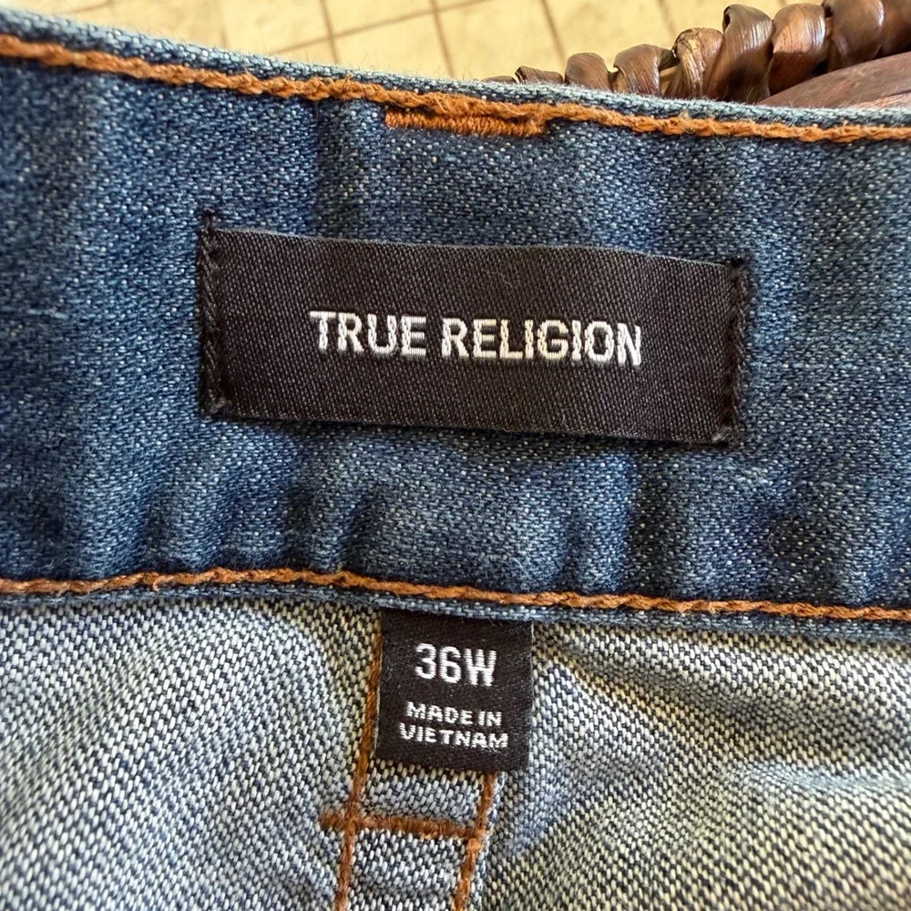 True Religion Rocco No Flap SN Mens Slim Fit Jeans 36‎ X 33 104665 Indigo Denim